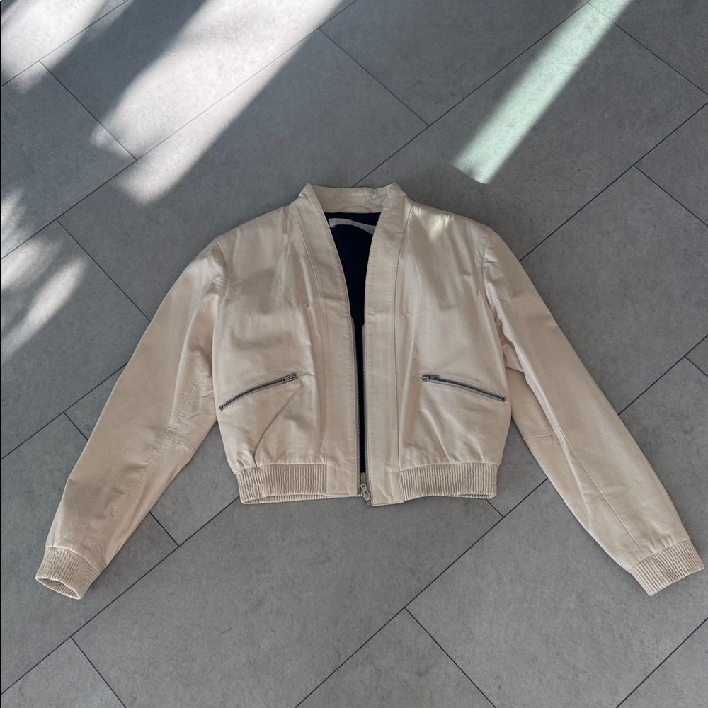 IRO butter  Bomber Jacket- size 40